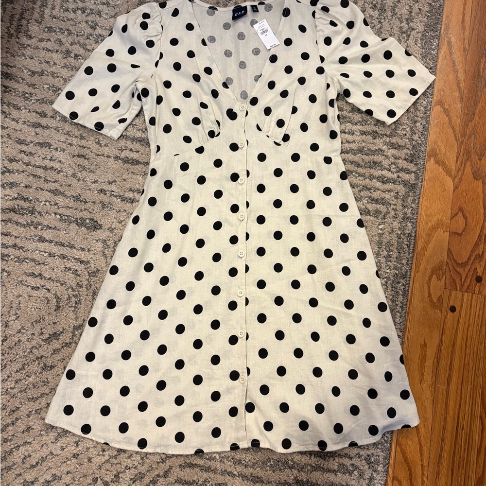 GAP Black and White Polka Dot Blouse